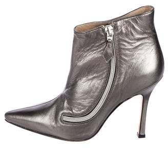 Manolo Blahnik Leather Ankle Boots