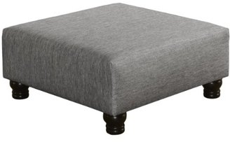 Skyline Furniture Square Cocktail Ottoman in Groupie Pewter