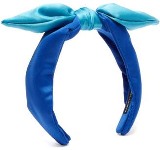Lafayette House Of Leila Contrasting Bow Satin Headband - Womens - Blue