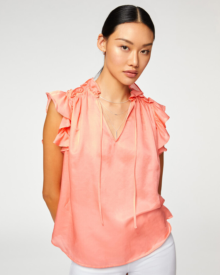 Deep V Ruffle Top | Shop the world's largest collection of fashion 