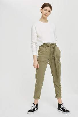 Topshop Paperbag Utility Trousers
