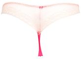 Thumbnail for your product : Charlotte Russe Color Block Lace Thong Panties