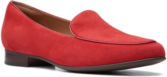 clarks red flats