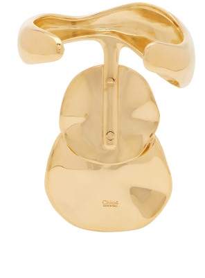 Chloé Hammered Double Disc Cuff - Womens - Gold