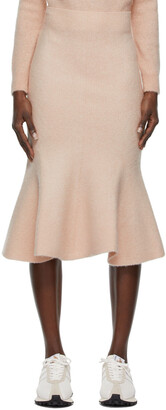 Lanvin Beige Wool Fit & Flare Skirt