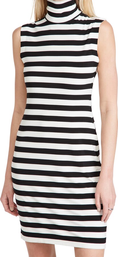 mock turtleneck sleeveless dress