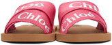 Thumbnail for your product : Chloé Pink Woody Flat Mules