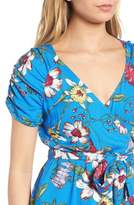 Thumbnail for your product : Lush Floral Print Tie Waist Romper