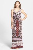 Thumbnail for your product : Ivanka Trump Print Belted Maxi Dress