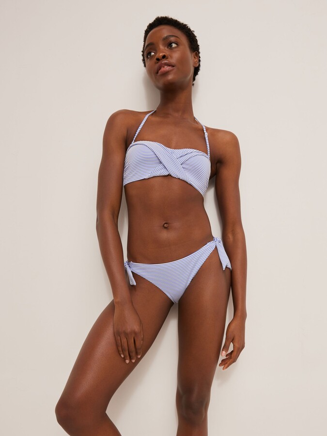 John Lewis & Partners St Tropez Seersucker Twist Bandeau Bikini Top -  ShopStyle Two Piece Swimsuits