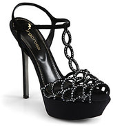 Thumbnail for your product : Sergio Rossi Vague Swarovski Crystal T-Strap Sandals