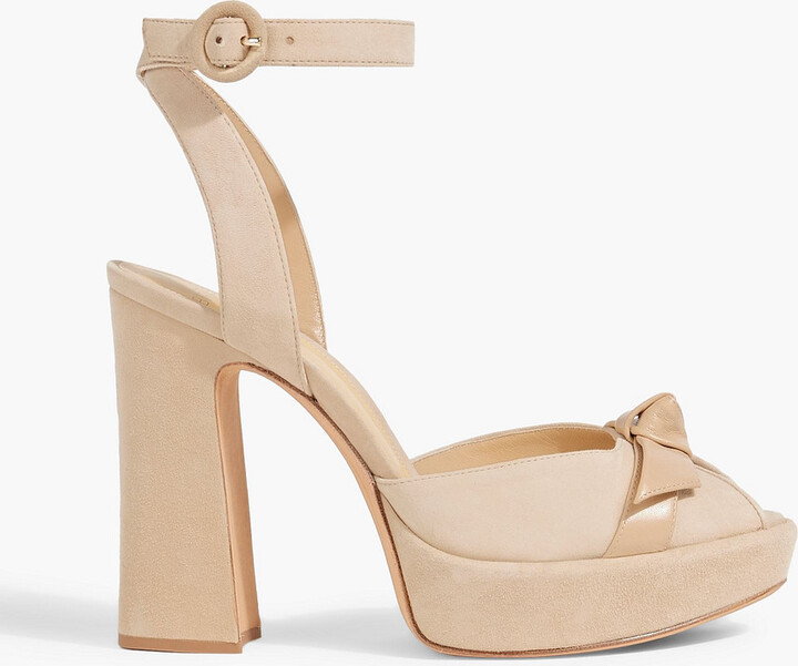 Alexandre Birman Peppita 120 bow-detailed suede platform sandals
