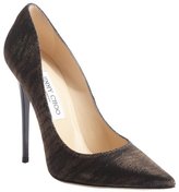 Thumbnail for your product : Jimmy Choo black and amber shimmering canvas 'Anouk' pumps