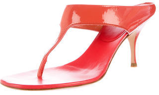 Prada Patent Slide Sandals