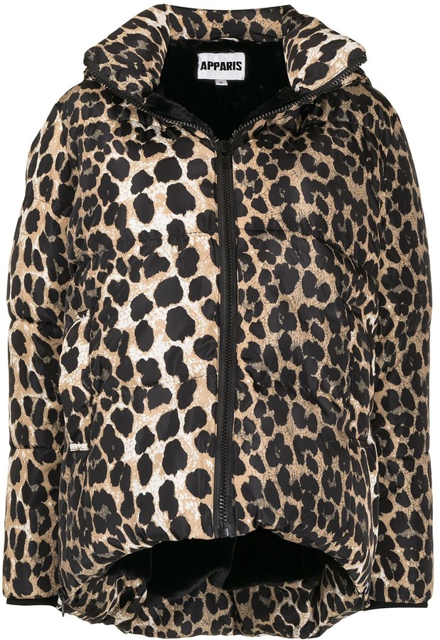 Apparis Rhea leopard-print puffer jacket - ShopStyle