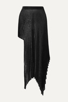 Thumbnail for your product : Peter Do Asymmetric Pleated Metallic Voile Skirt - Silver