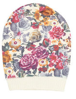 Thumbnail for your product : Charlotte Russe Floral Print Knit Beanie