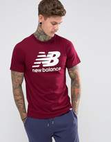 Thumbnail for your product : New Balance Classic Logo T-Shirt In Burgundy Mt63554_adr