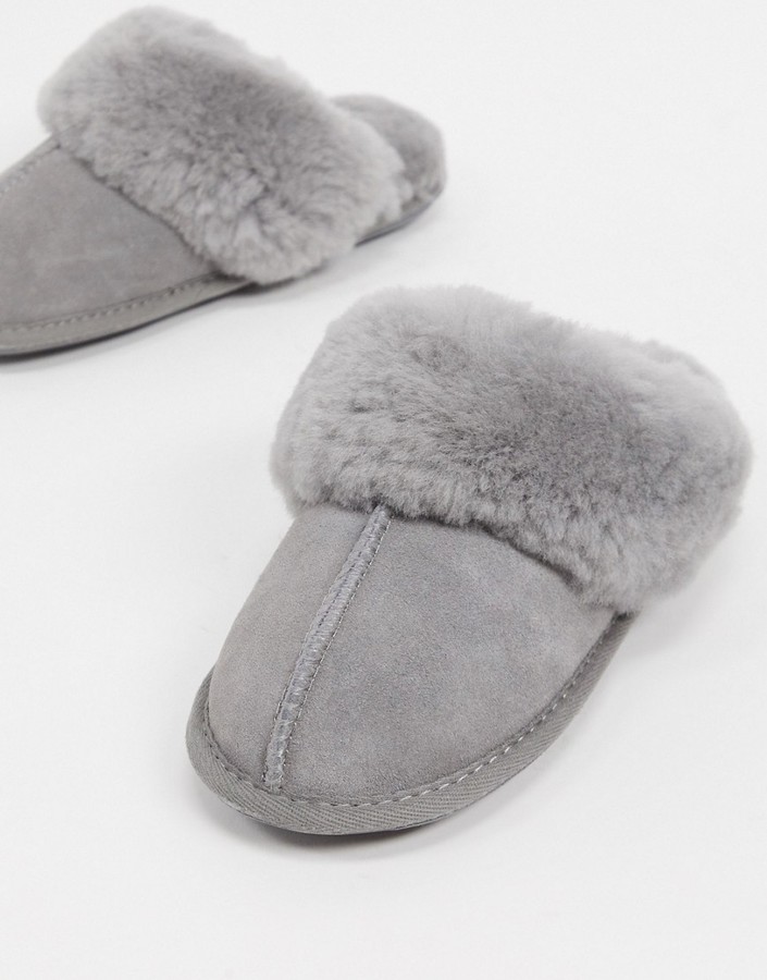 Sheepskin by Totes mule slippers in gray - ShopStyle
