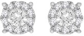 Thumbnail for your product : 10K White Gold 5/8ct TDW Diamond Cluster Stud Earrings
