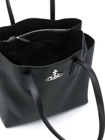 Thumbnail for your product : Vivienne Westwood Logo Plaque Zipped Tote Bag