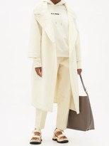 Thumbnail for your product : Jil Sander Logo-print Cotton-jersey Hooded Sweatshirt - Ivory