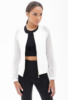 Thumbnail for your product : Forever 21 Mesh-Paneled Quilted Jacket