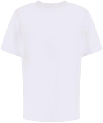 Ganni Logo-print V-neck T-shirt