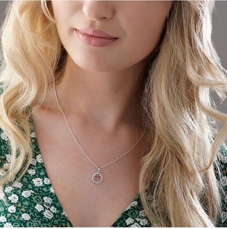 Beaverbrooks Silver And Rose Gold Plated Cubic Zirconia Heart