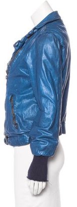 Giorgio Brato Metallic Leather Jacket