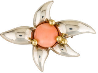 Tiffany & Co. Coral Star Brooch