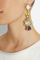 Thumbnail for your product : Swarovski Bijoux Heart Gold-plated, crystal and tanzanite earrings