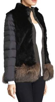 Post Card Reversible Quilted Fur Jacket