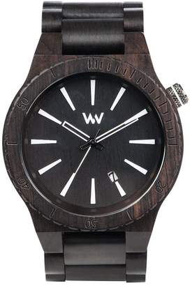 WeWood ASSUNTBLK Men's Black Wood Bracelet Band Black Dial Smart Watch