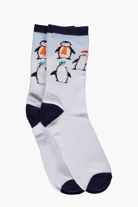 boohoo Willow Penguin Christmas Socks