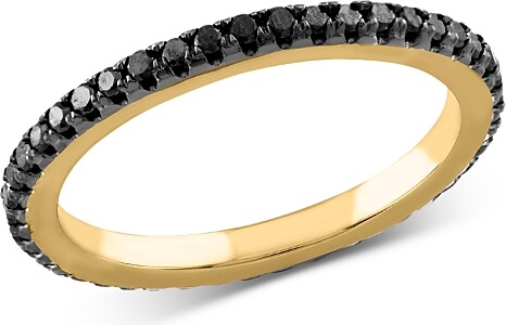 Bloomingdale's Fine Collection Black Diamond Diamond Eternity Band in 14K Yellow Gold 0.35 tcw