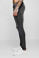 Thumbnail for your product : boohoo Spray On Skinny Jeans With Ripped Knees