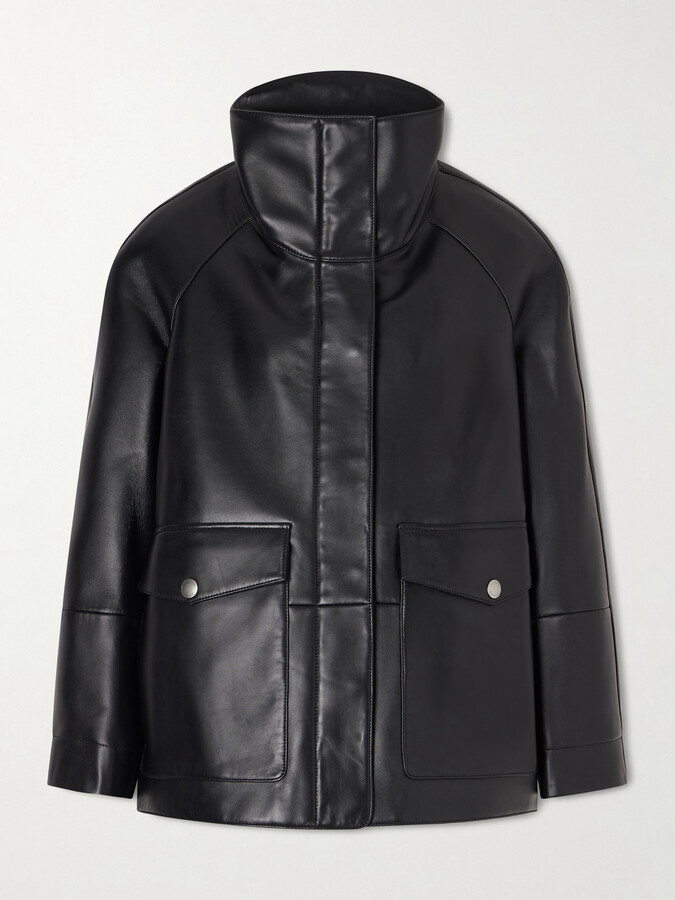 Altuzarra Aragon Paneled Leather Jacket - Black