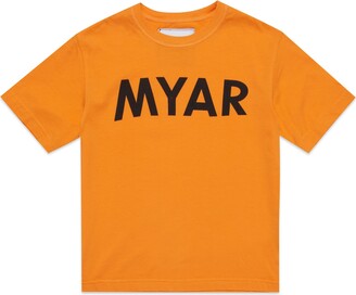 Myar Myt2u T-shirt Crew-neck T-shirt In Deadstock Orange Fabric With Logo On The Front