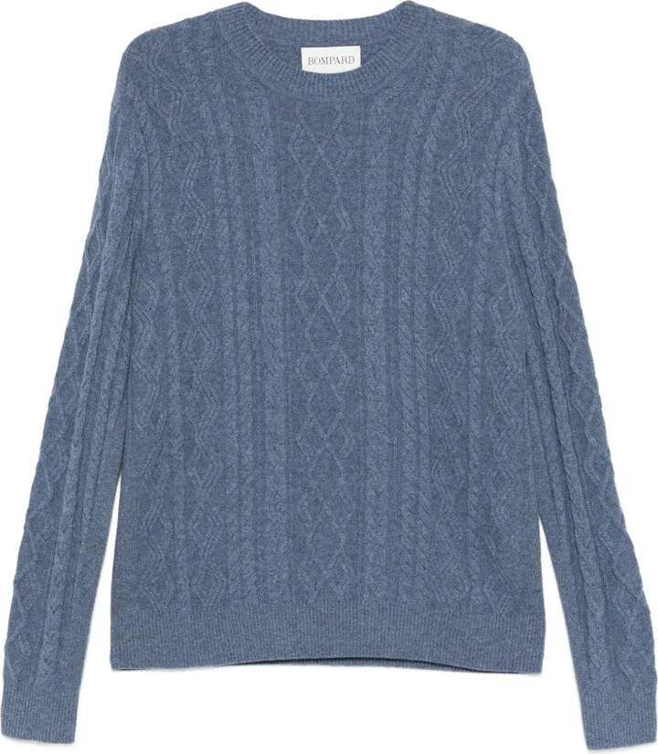 BOMPARD Cable-Knit Crew-Neck Sweater