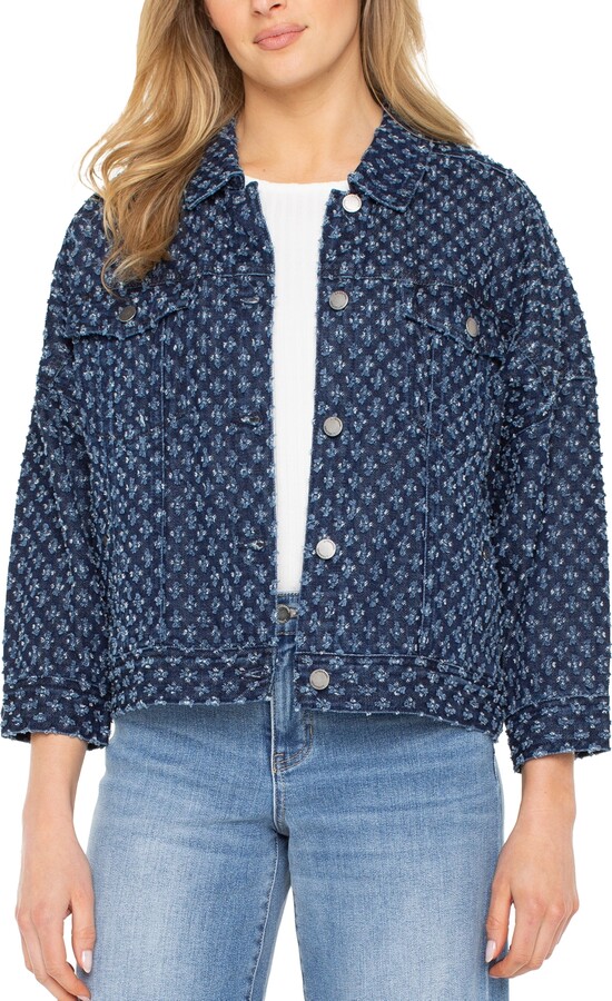 Liverpool Los Angeles Women's Cropped Easy Trucker Denim Jacket