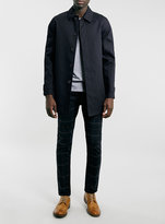 Thumbnail for your product : Topman Navy coated single breasted mac