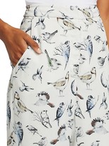 Thumbnail for your product : Lela Rose Birds Of A Feather Printed Crepe Pants