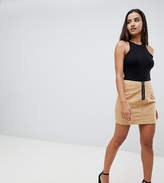 Thumbnail for your product : Missguided Cord Zip Front Mini Skirt