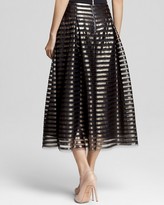 Thumbnail for your product : ABS by Allen Schwartz Skirt - Metallic Stripe Mesh Midi