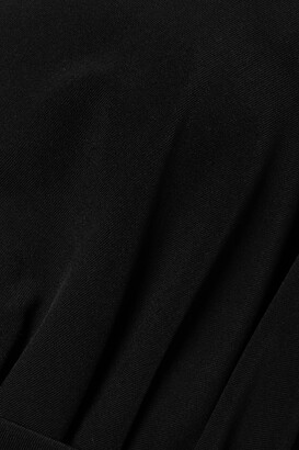 Balenciaga One-sleeve Asymmetric Jersey Wrap Midi Dress - Black