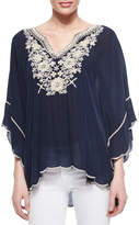 Thumbnail for your product : Johnny Was Embroidered Georgette Poncho Tunic, Plus Size