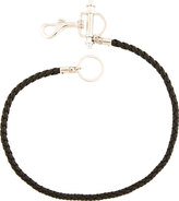 Thumbnail for your product : Givenchy Black Braided Leather Keychain