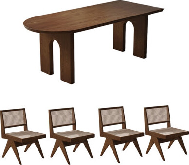 Bay Isle Home Household semi-circular dining table