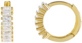 Thumbnail for your product : Adina's Jewels Baguette Huggie Hoop Earrings